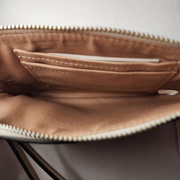 NWT Coach CAQ55 Corner Zip Wristlet Chalk Yellow Butterfly Printed Canvas V1 - Picture 2 of 3